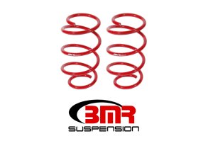 Ford Mustang Lowering Springs - Front - BMR Suspension - Drag Version SP087 - Red - `15-`23